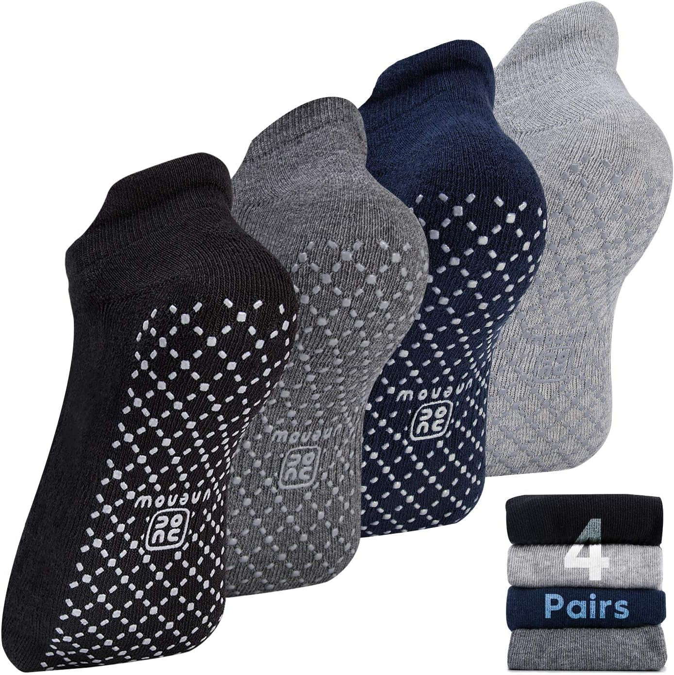 Unisex Non Slip Grip Socks for Yoga Pilates Barre Home & Hospital