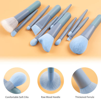 11Pcs Travel Makeup Brushes Set, Mini Portable Makeup Brush Set with Travel Case Blending Face Powder Foundation Eye Shadow Concealer Make up Brushes Tool Kit