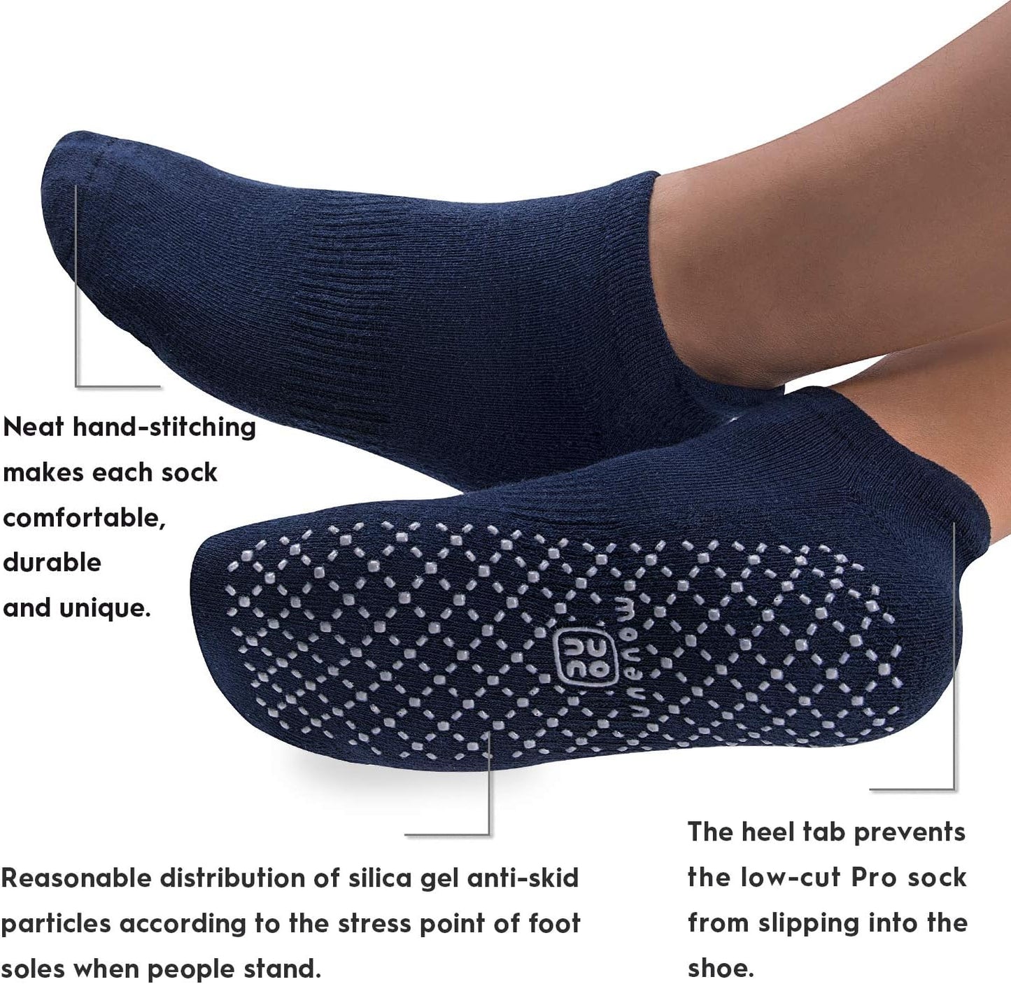 Unisex Non Slip Grip Socks for Yoga Pilates Barre Home & Hospital