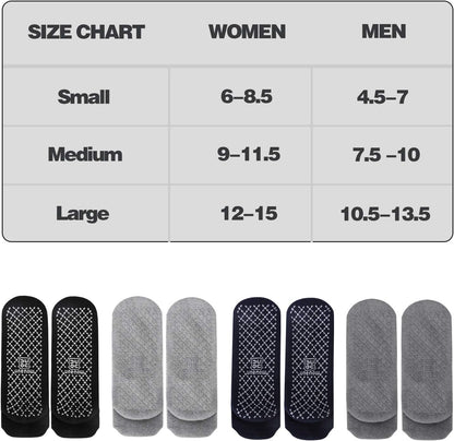 Unisex Non Slip Grip Socks for Yoga Pilates Barre Home & Hospital