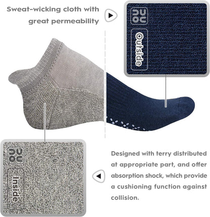Unisex Non Slip Grip Socks for Yoga Pilates Barre Home & Hospital