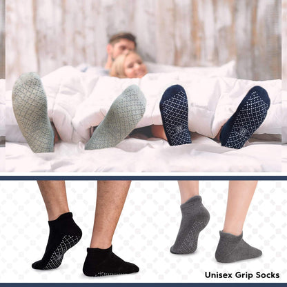 Unisex Non Slip Grip Socks for Yoga Pilates Barre Home & Hospital