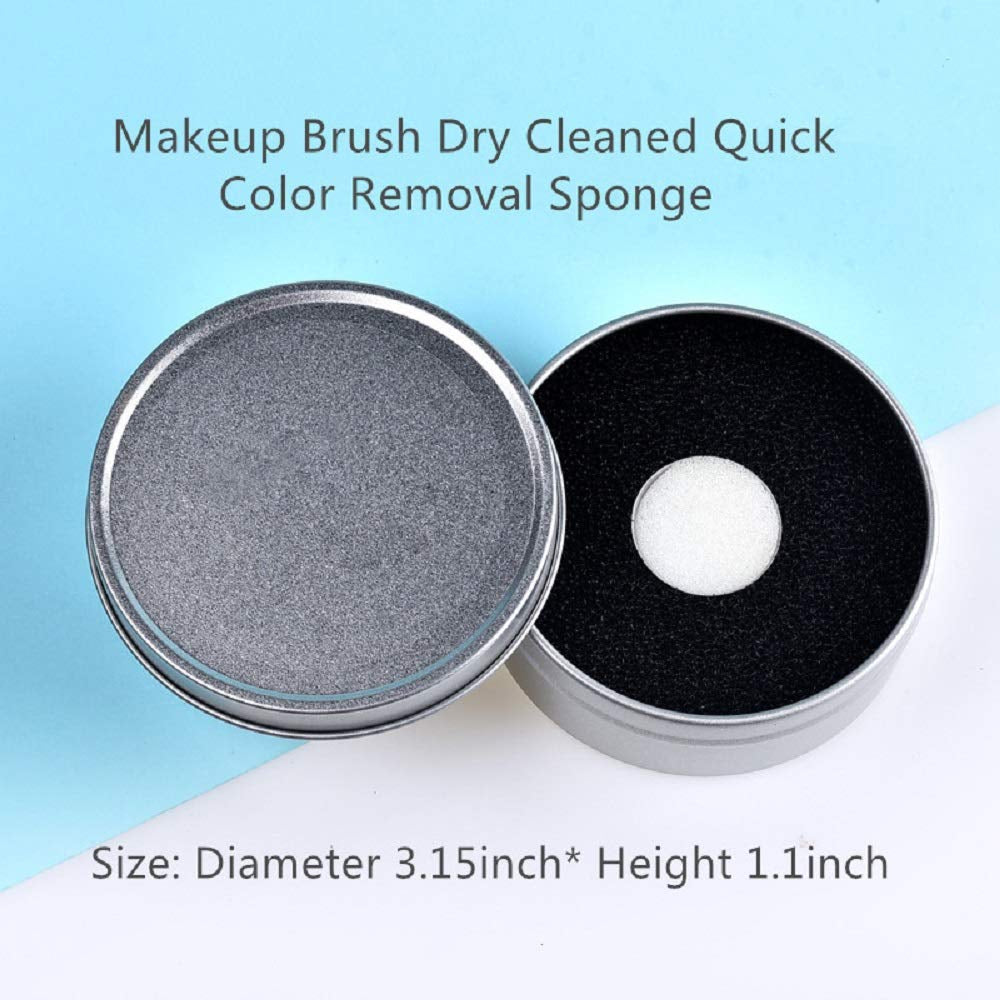 Silicon Makeup Brush Cleaner Mat with Brush Drying Manual Make up Brush Cleaner Cleanser Machine Cosmetic Brush Cleaning Pad+Makeup Brush Dry Cleaned Quick Color Removal Sponge Scrubber Tool(Purple)